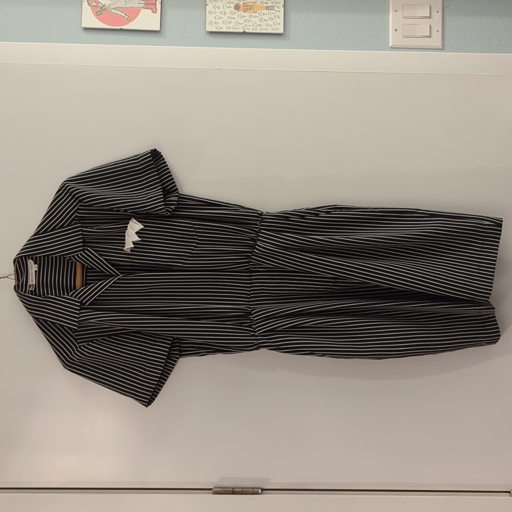 Vintage Morgan Taylor Black And White Pinstripe Dress Size 6